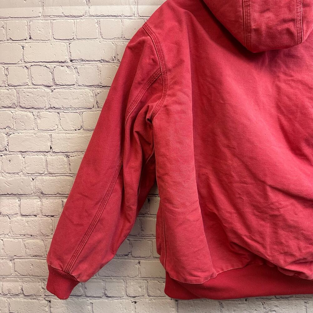 Vintage Carhartt Women's Hooded Active Jacket Crapapple Pink Size Large RARE - Picture 8 of 13